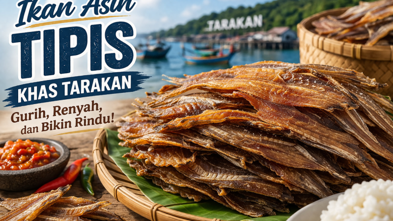 Ikan Asin Tipis Khas Tarakan, Gurihnya Bikin Rindu