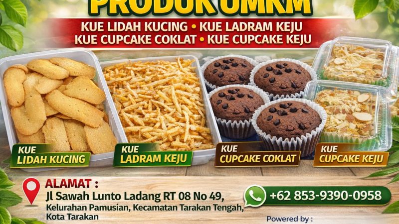 Produk UMKM Tarakan Laris Manis, Kue Lidah Kucing hingga Cupcake Jadi Favorit Warga