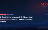 Air Laut Surut Mendadak di Bitung Usai Diguncang Gempa 7,6 M BMKG Keluarkan Peringatan Dini Tsunami