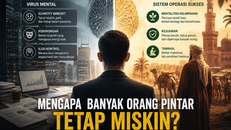 Mengapa Banyak Orang Pintar Tetap Miskin? Barangkali yang Rusak Bukan Otaknya, Tapi Sistem Operasinya